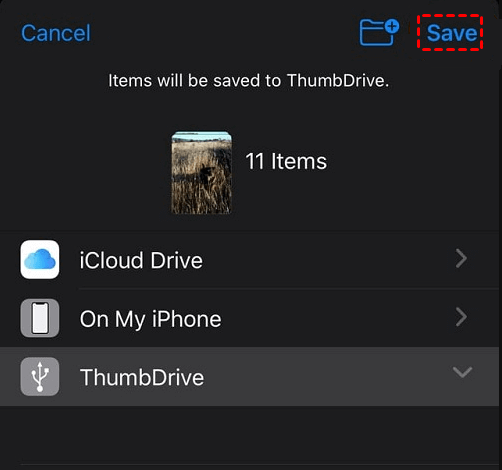 Save To Thumb Drive