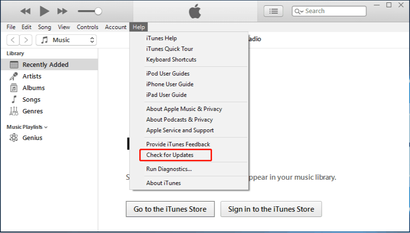 Itunes Check For Updates
