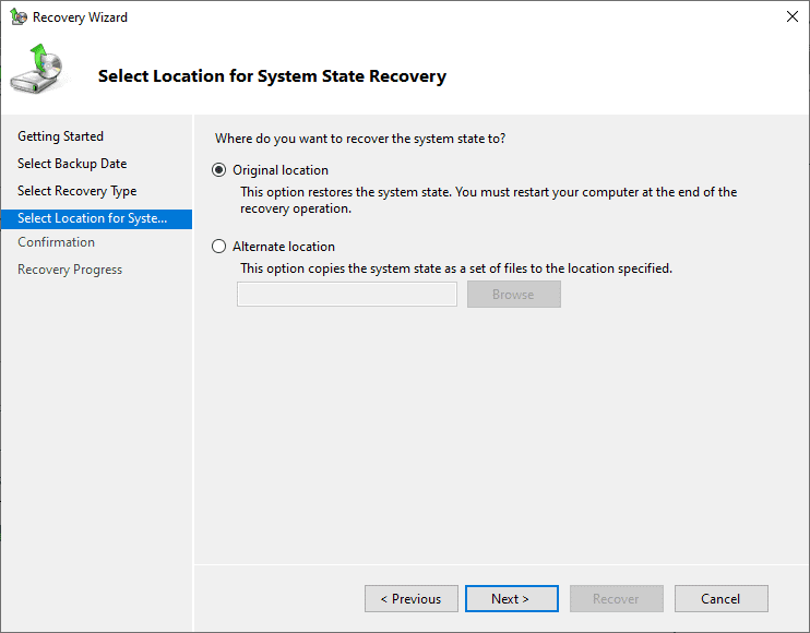 Step 1. Launch Instant Recovery Wizard - User Guide for Microsoft