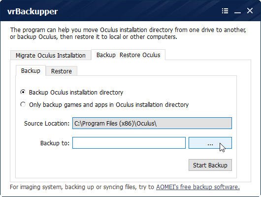 Free Oculus Backup Software - vrBackupper Review